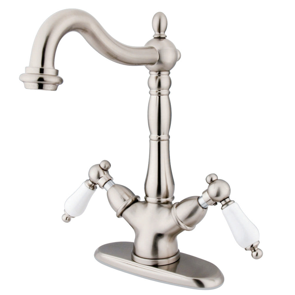 Kingston Brass KS1498PL Vessel Sink Faucet, Brushed Nickel - BNGBath