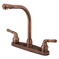 Thumbnail for Kingston Brass GKB756LS Magellan Centerset Kitchen Faucet, Antique Copper - BNGBath