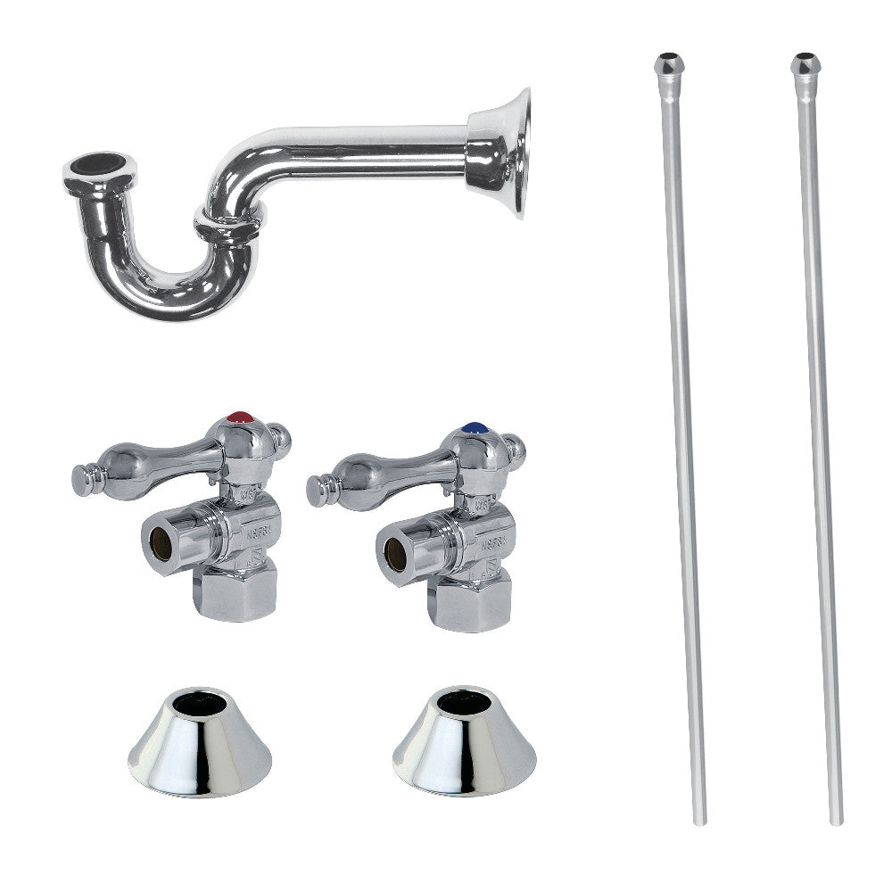 Kingston Brass CC43101LKB30 Traditional Plumbing Sink Trim Kit with P-Trap, Polished Chrome - BNGBath