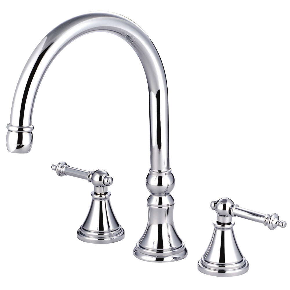 Kingston Brass KS2341TL Tuscany Roman Tub Faucet, Polished Chrome - BNGBath