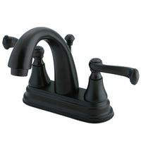 Thumbnail for Kingston Brass KS7615FL 4 in. Centerset Bathroom Faucet, Oil Rubbed Bronze - BNGBath