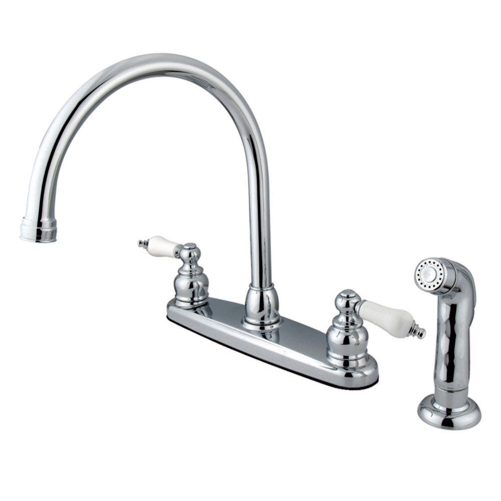 Kingston Brass KB721SP Vintage Centerset Kitchen Faucet, Polished Chrome - BNGBath