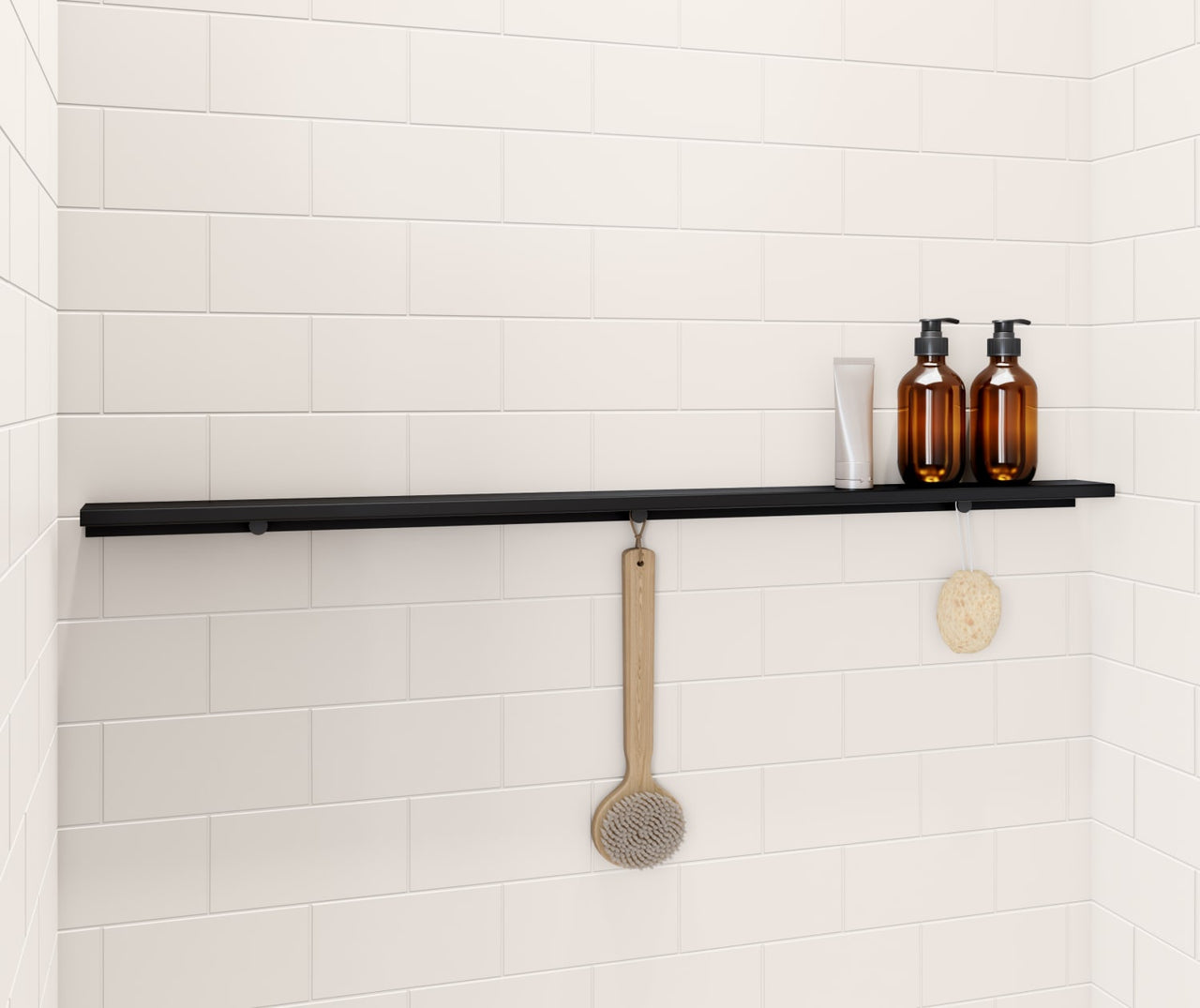 Odile 45 in. Long Shelf in Matte Black - BNGBath