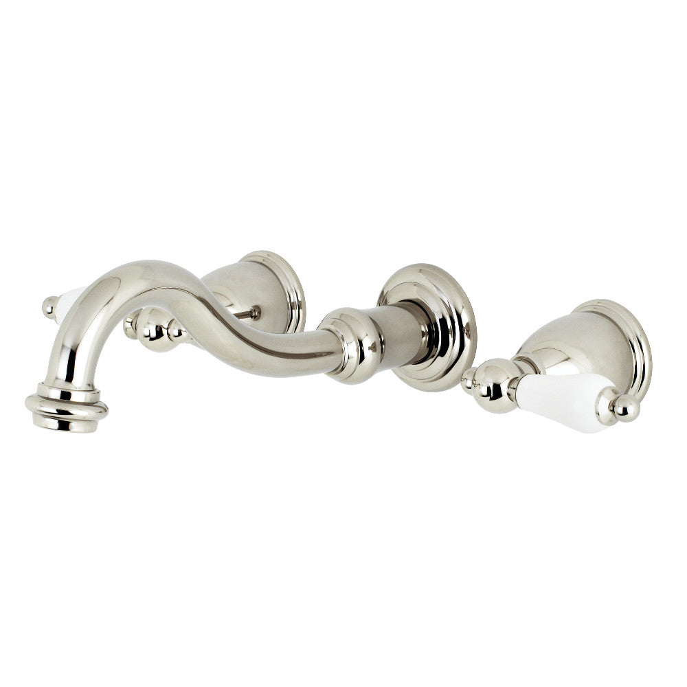 Kingston Brass KS3026PL Restoration Two-Handle Wall Mount Tub Faucet, Polished Nickel - BNGBath