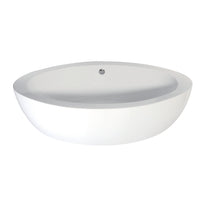 Thumbnail for Aqua Eden VTOV733623 73-Inch Acrylic Double Ended Freestanding Tub with Drain, White - BNGBath