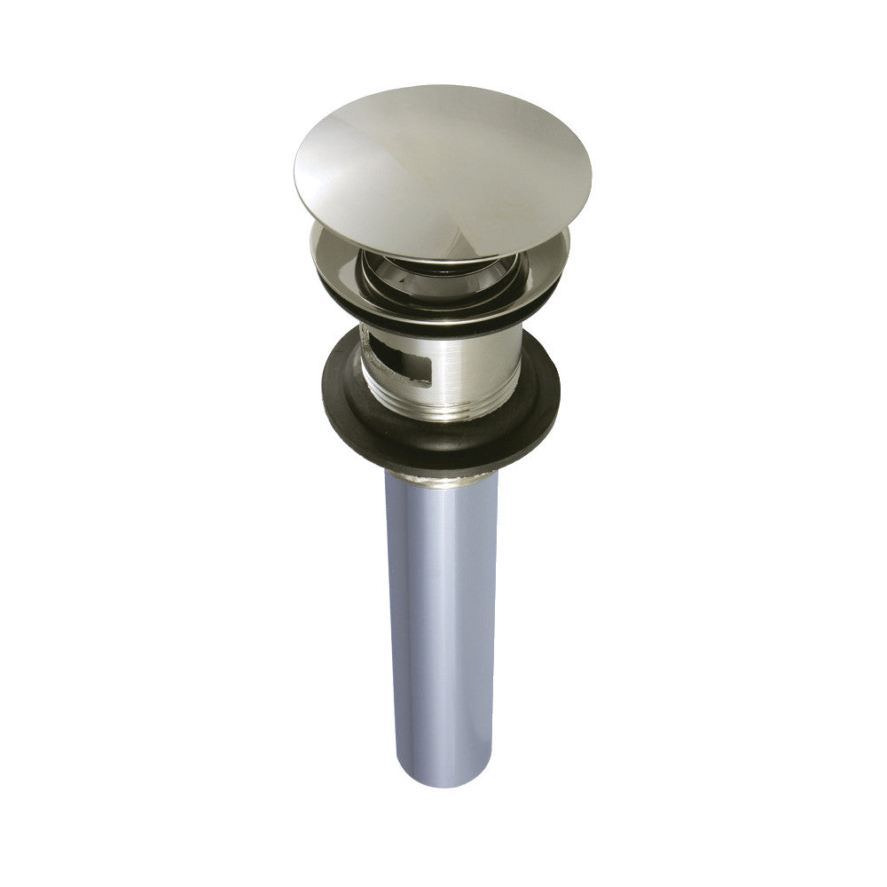 Kingston Brass EV6006 Push Pop-Up Drain with Overflow Hole, 22 Gauge, Polished Nickel - BNGBath