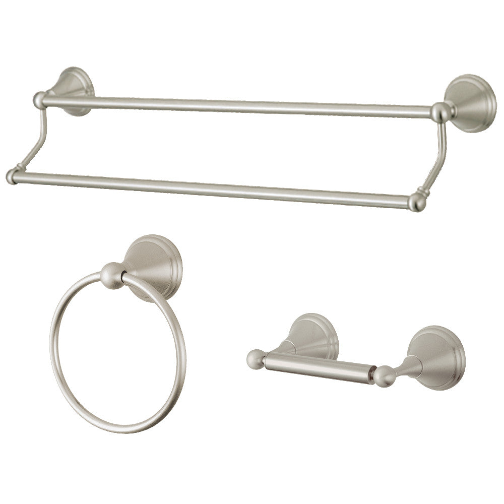 Kingston Brass BAK297348SN 3-Piece Bathroom Accessories Set, Brushed Nickel - BNGBath