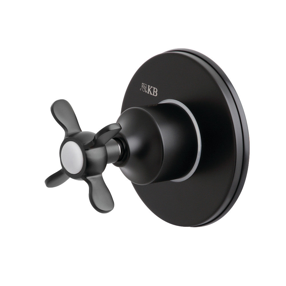 Kingston Brass KS3030BEX 3-Way Diverter Valve with Trim Kit, Matte Black - BNGBath