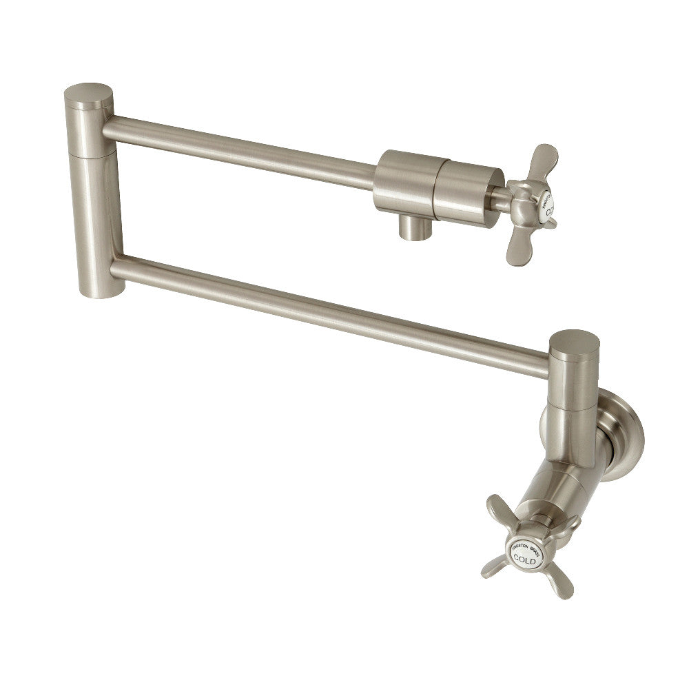 Kingston Brass KS4108BEX Essex Wall Mount Pot Filler, Brushed Nickel - BNGBath