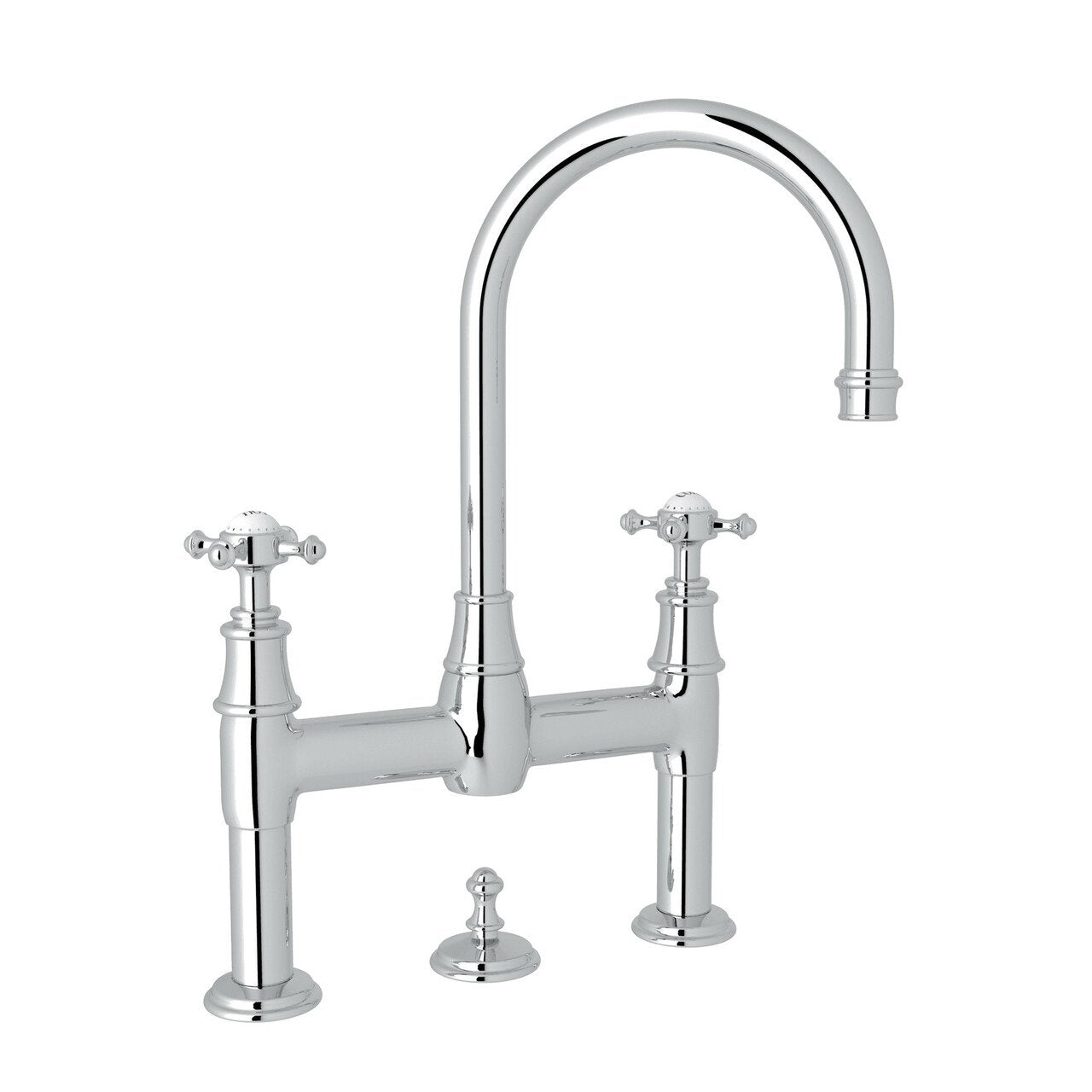 Perrin & Rowe Georgian Era Deck Mount Bathroom Bridge Faucet - BNGBath