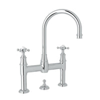 Thumbnail for Perrin & Rowe Georgian Era Deck Mount Bathroom Bridge Faucet - BNGBath