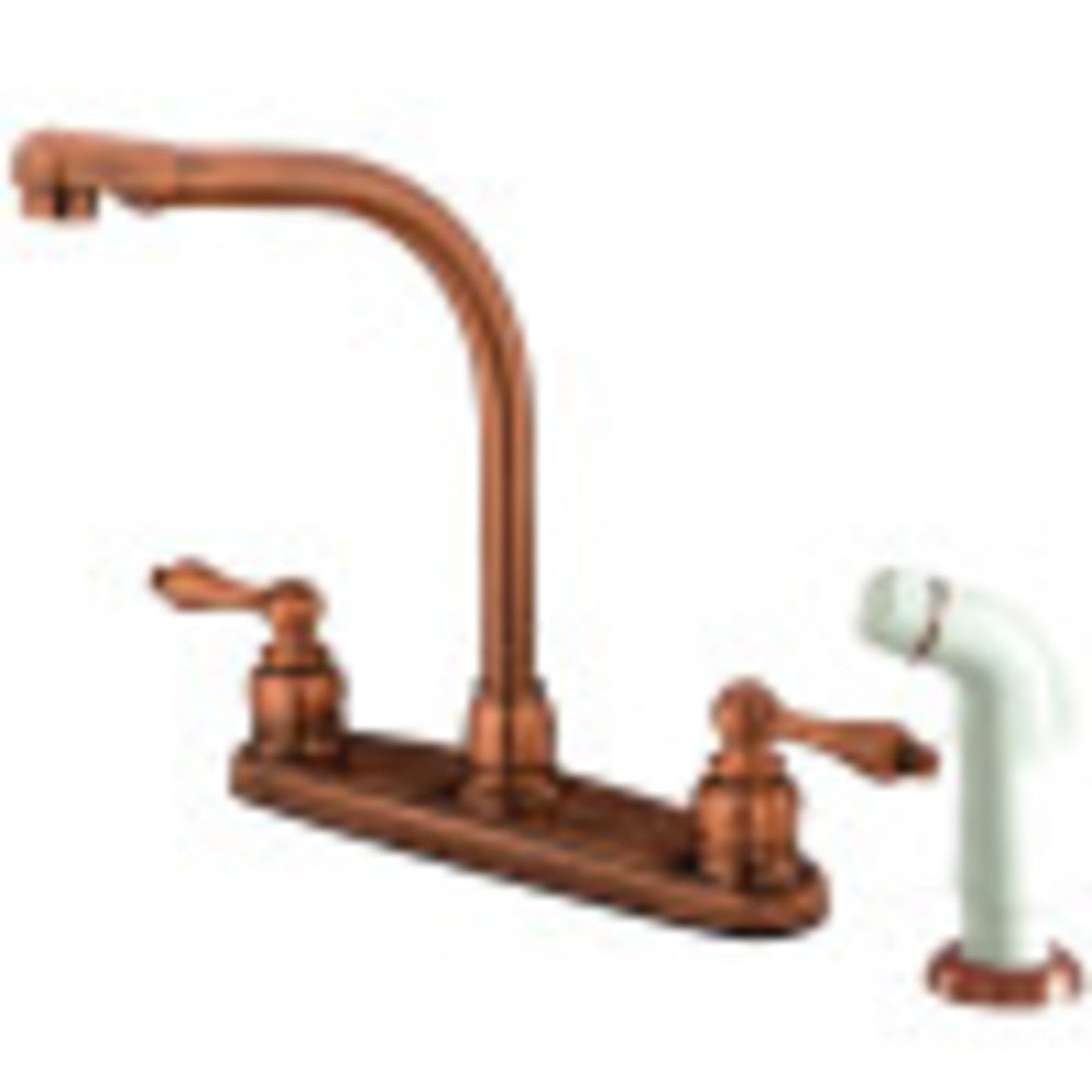 Kingston Brass KB716AL Victorian Centerset Kitchen Faucet, Antique Copper - BNGBath