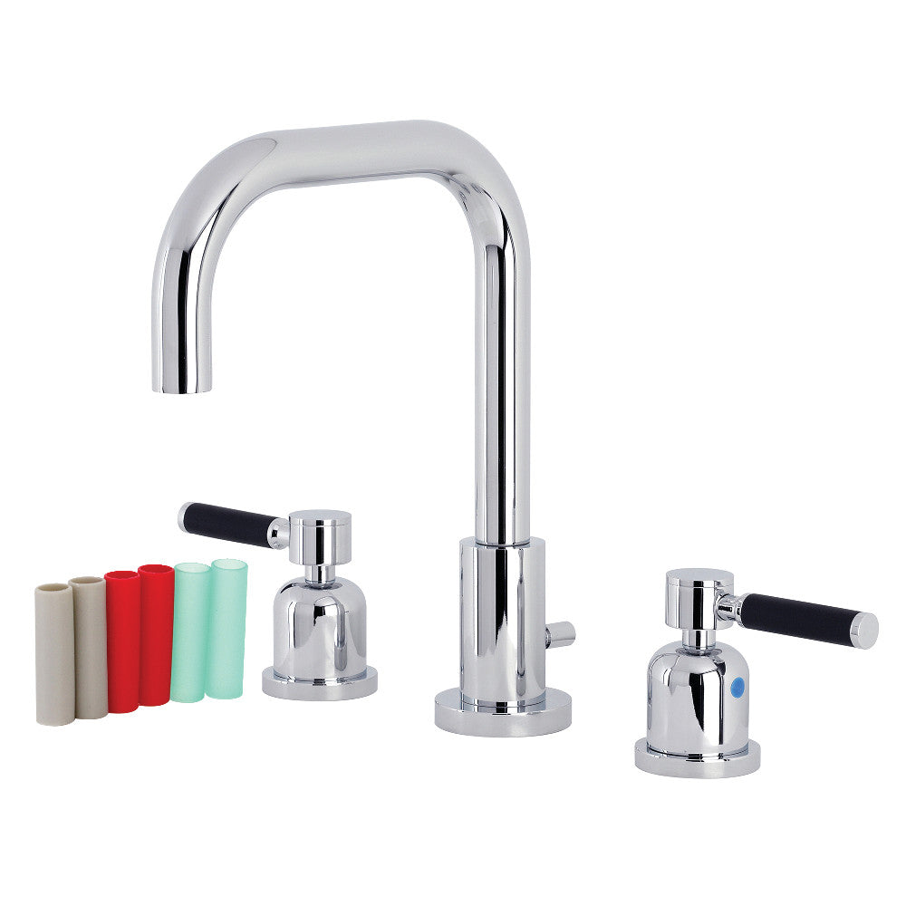 Kingston Brass FSC8931DKL Kaiser Widespread Bathroom Faucet with Brass Pop-Up, Polished Chrome - BNGBath