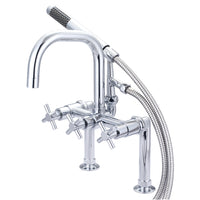 Thumbnail for Aqua Vintage AE8401DX Concord Deck Mount Clawfoot Tub Faucet, Polished Chrome - BNGBath