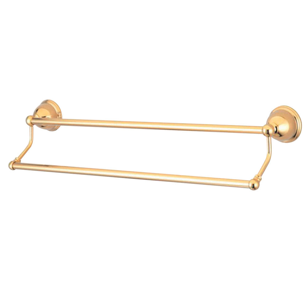 Kingston Brass BA3963PB Restoration 24" Dual Towel Bar, Polished Brass - BNGBath