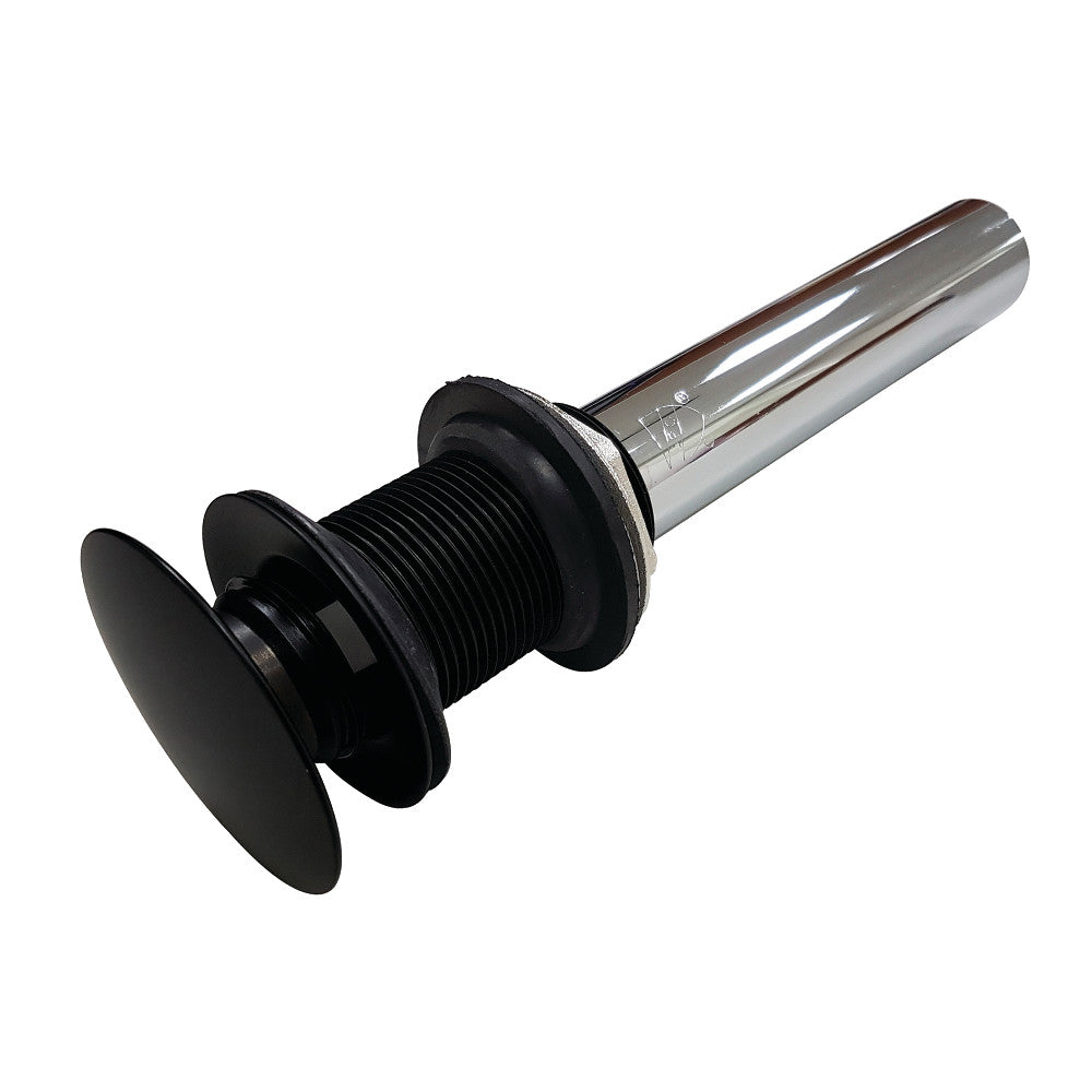 Kingston Brass EV7000MB Push Pop-Up Drain without Overflow, 22 Gauge, Matte Black - BNGBath