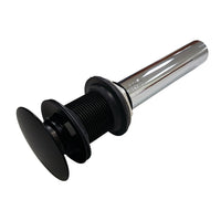 Thumbnail for Kingston Brass EV7000MB Push Pop-Up Drain without Overflow, 22 Gauge, Matte Black - BNGBath