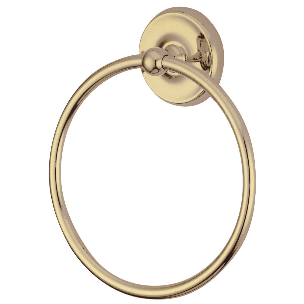 Kingston Brass BA314PB Classic Towel Ring, Polished Brass - BNGBath