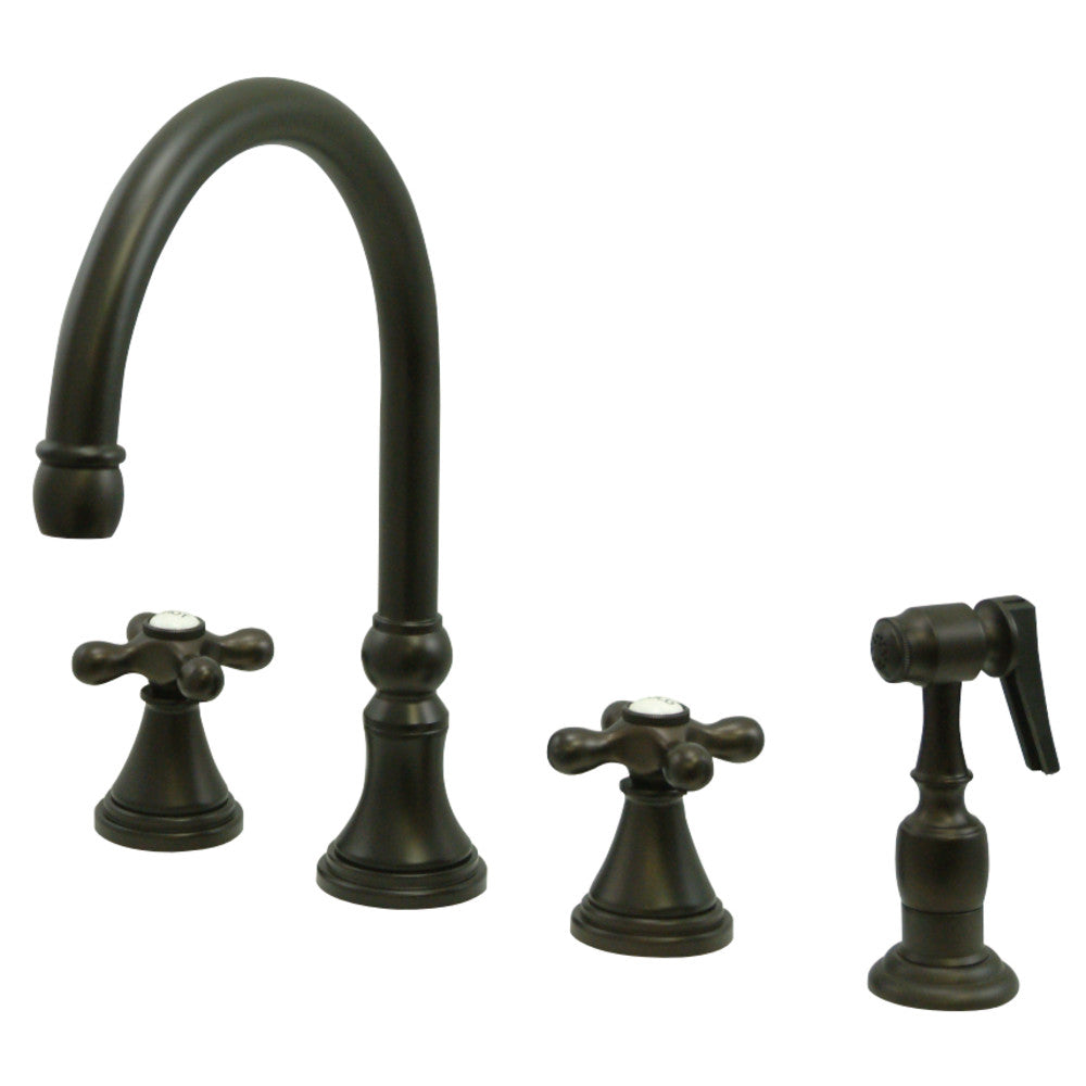 Kingston Brass KS2795AXBS Widespread Kitchen Faucet, Oil Rubbed Bronze - BNGBath