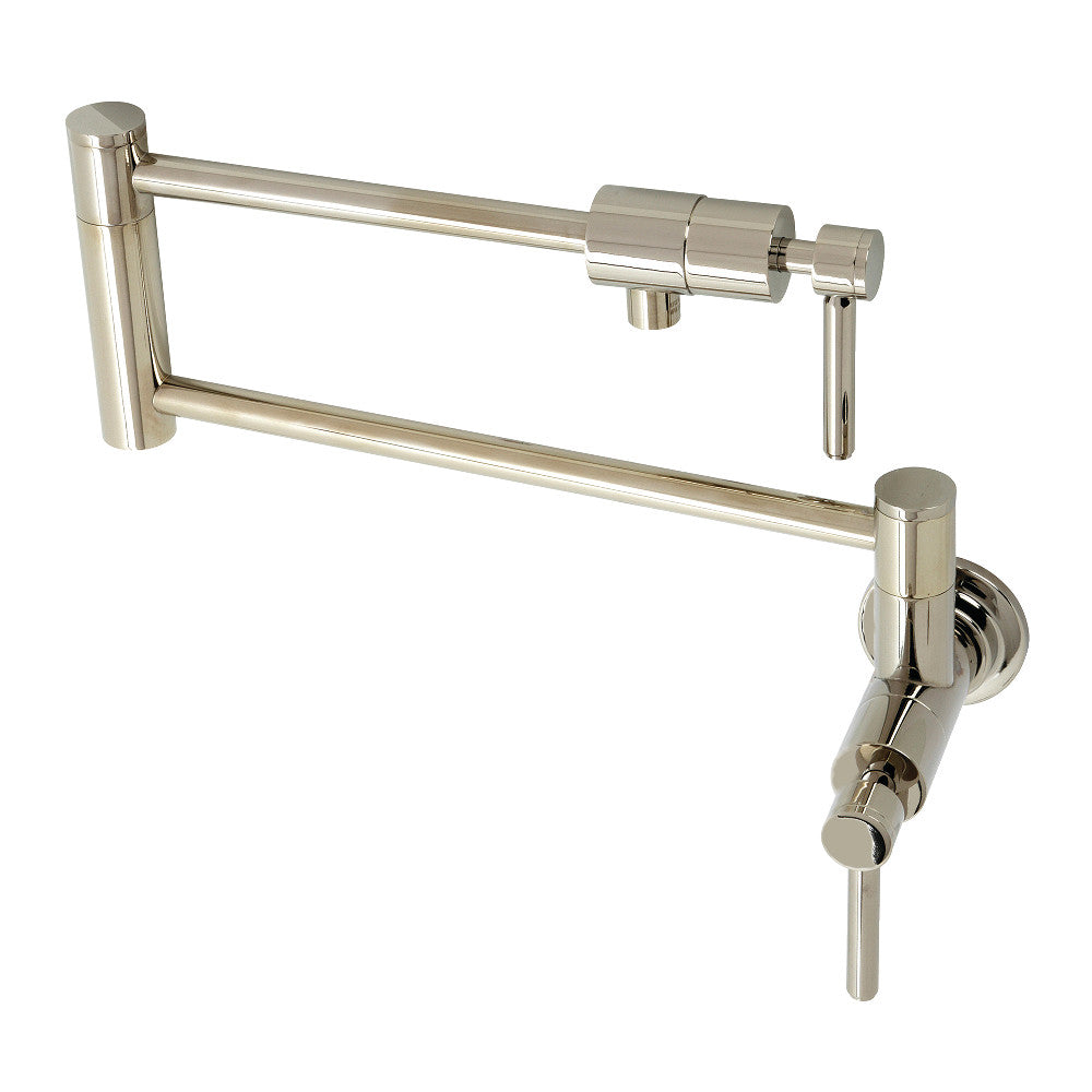 Kingston Brass KS4106DL Concord Wall Mount Pot Filler, Polished Nickel - BNGBath