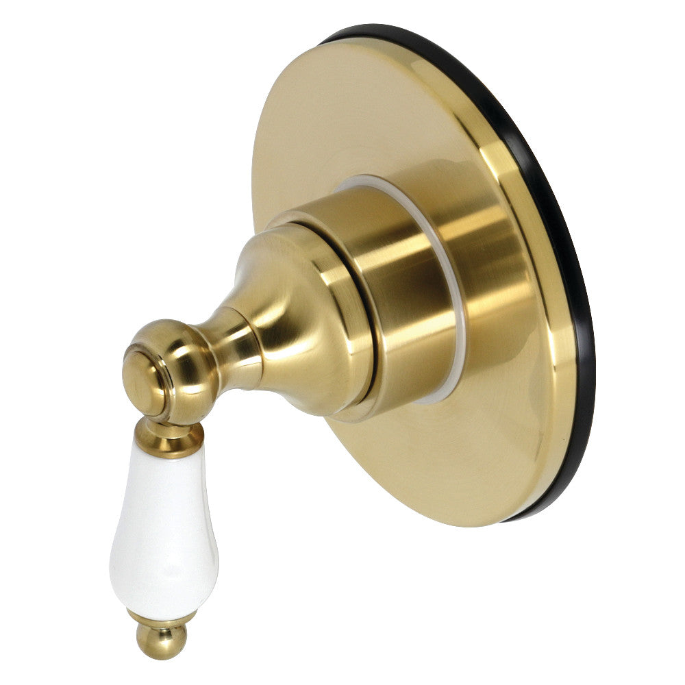 Kingston Brass KS3037PL 3-Way Diverter Valve with Trim Kit, Brushed Brass - BNGBath