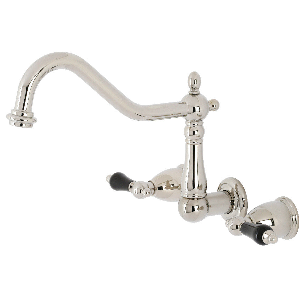 Kingston Brass KS1286PKL Duchess Wall Mount Kitchen Faucet, Polished Nickel - BNGBath