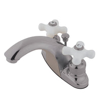 Thumbnail for Kingston Brass GKB7648PX 4 in. Centerset Bathroom Faucet, Brushed Nickel - BNGBath