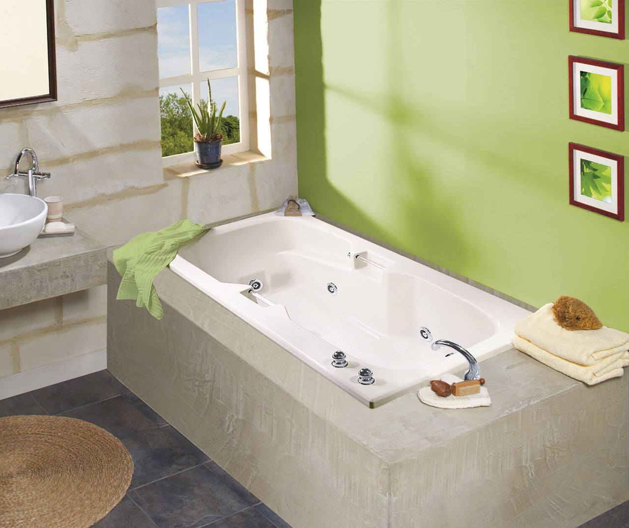 Lopez 7236 Acrylic Alcove Bathtub - BNGBath