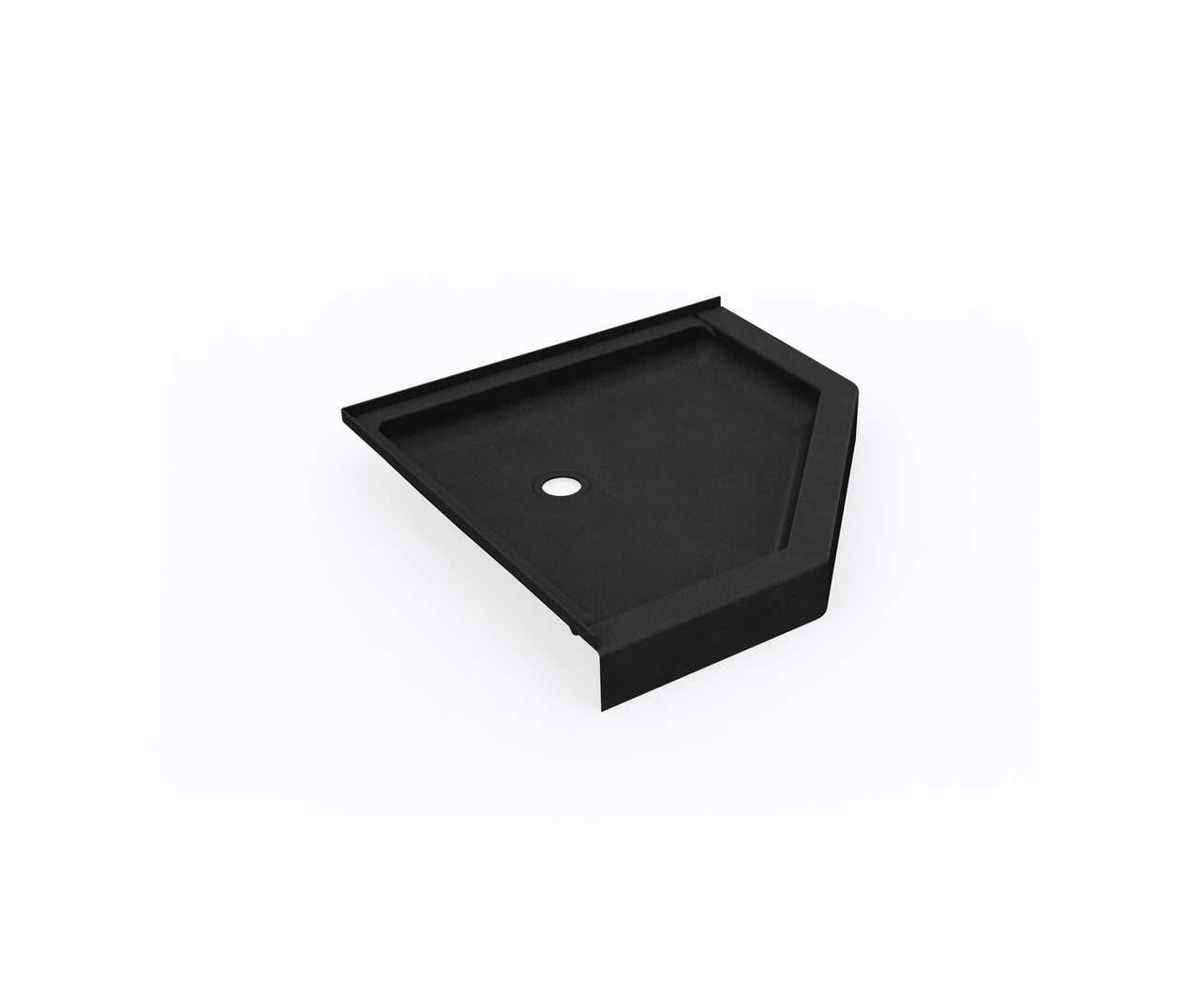 SS-36NEO 36 x 36 Swanstone Corner Shower Pan with Center Drain in Black Galaxy