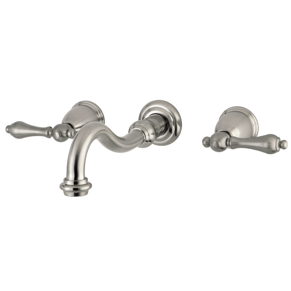 Kingston Brass KS3028AL Restoration Two-Handle Wall Mount Tub Faucet, Brushed Nickel - BNGBath