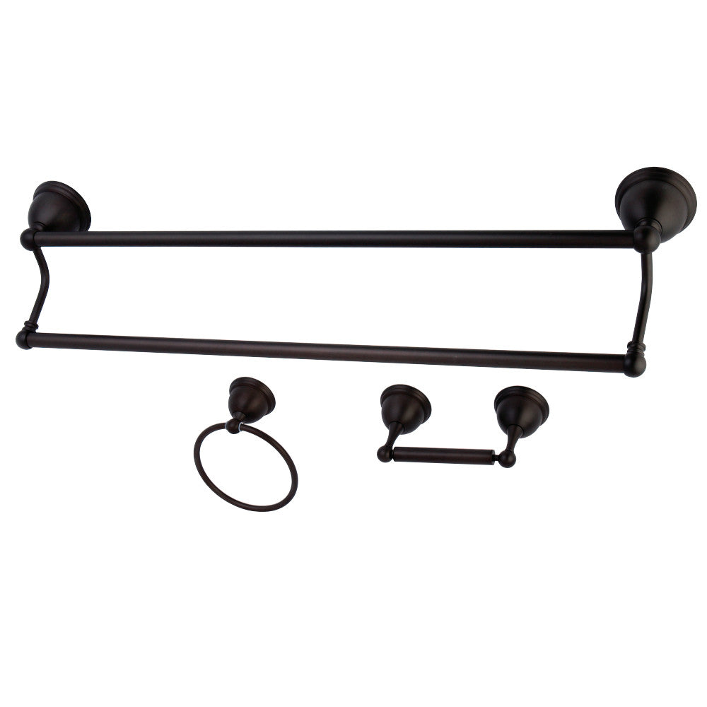 Kingston Brass BAK396348ORB Restoration 3-Piece Bathroom Hardware, Oil Rubbed Bronze - BNGBath