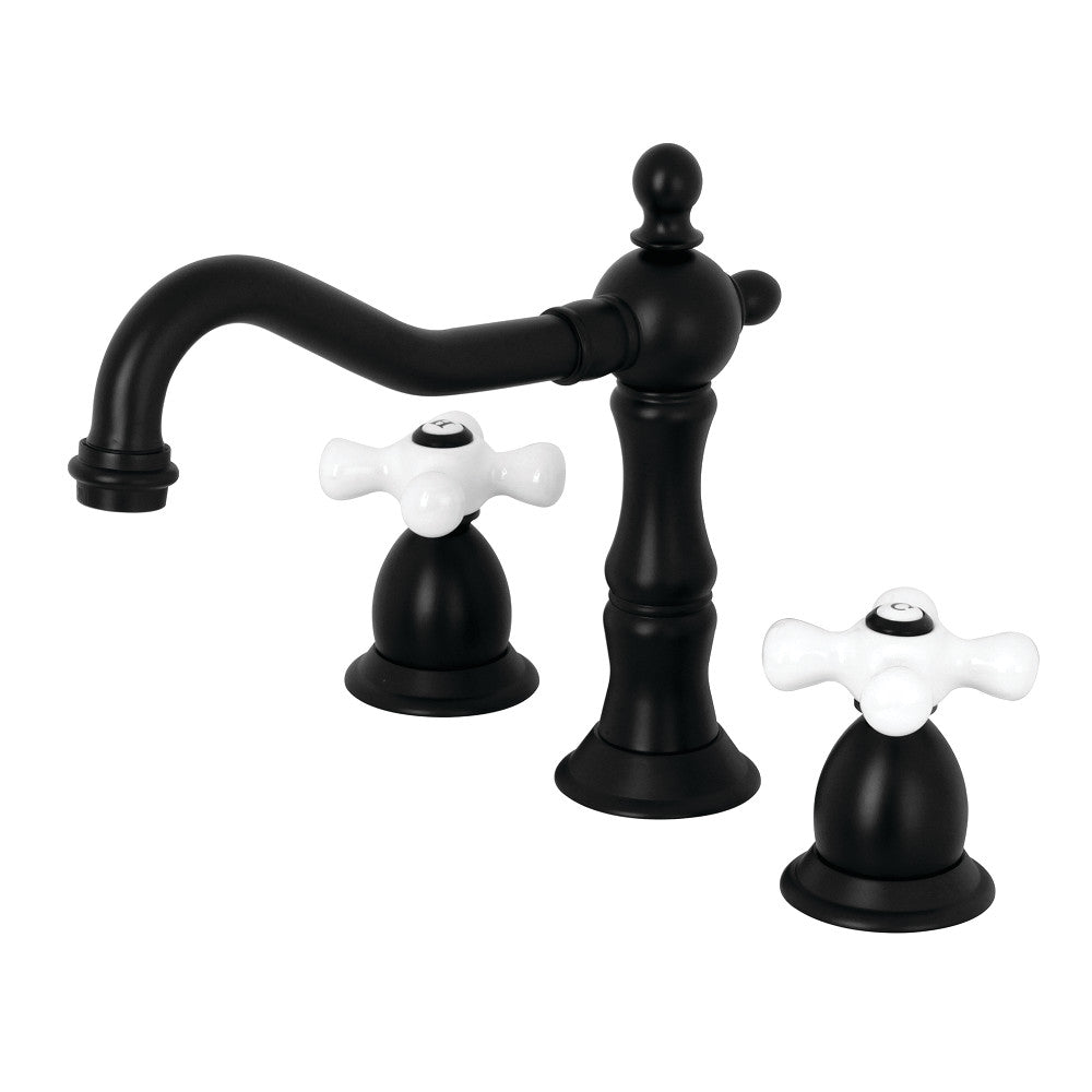 Kingston Brass KS1970PX 8 in. Widespread Bathroom Faucet, Matte Black - BNGBath