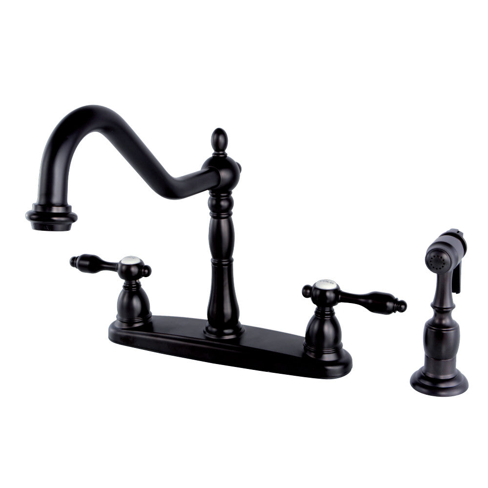 Kingston Brass KB1755TALBS Tudor Centerset Kitchen Faucet, Oil Rubbed Bronze - BNGBath