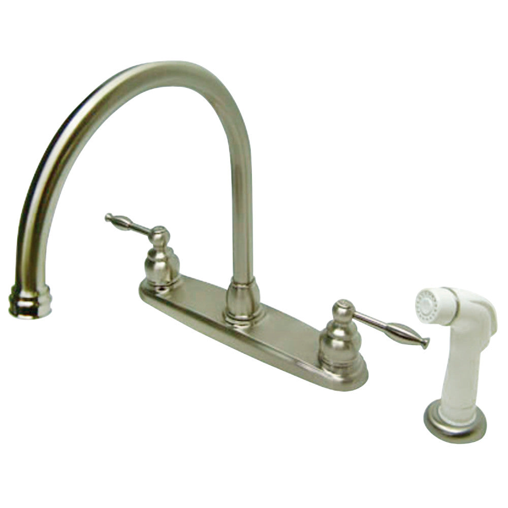 Kingston Brass KB2798KL Knight Centerset Kitchen Faucet, Brushed Nickel - BNGBath