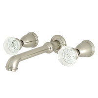 Thumbnail for Kingston Brass KS7128WCL Celebrity Two-Handle Wall Mount Bathroom Faucet, Brushed Nickel - BNGBath