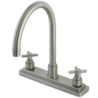 Thumbnail for Kingston Brass KS8798EXLS 8-Inch Centerset Kitchen Faucet, Brushed Nickel - BNGBath