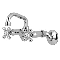 Thumbnail for Kingston Brass KS212C Two-Handle Wall Mount Bar Faucet, Polished Chrome - BNGBath