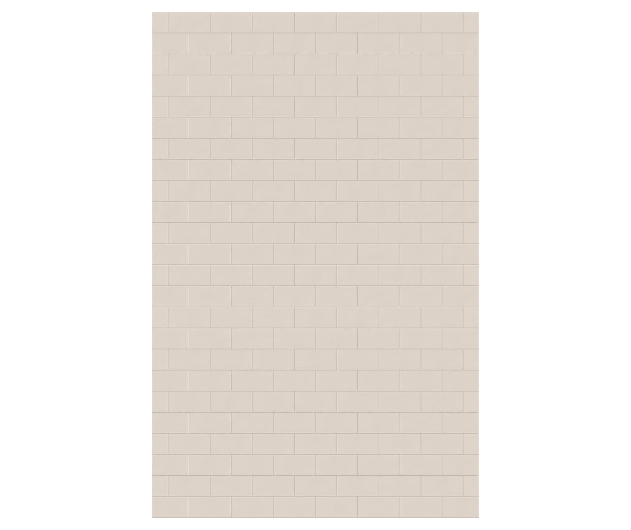 MTMK-9662-1 62 x 96 Swanstone Metro Subway Tile Glue up Bathtub and Shower Single Wall Panel  - BNGBath