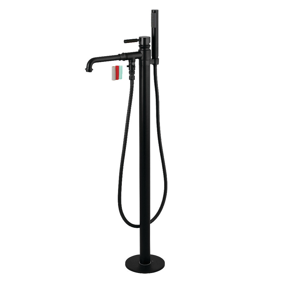 Kingston Brass KS7030DKL Kaiser Freestanding Tub Faucet with Hand Shower, Matte Black - BNGBath