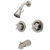 Thumbnail for Kingston Brass GKB668AX Water Saving Vintage Tub & Shower Faucet with Pressure Balanced Valve, Brushed Nickel - BNGBath