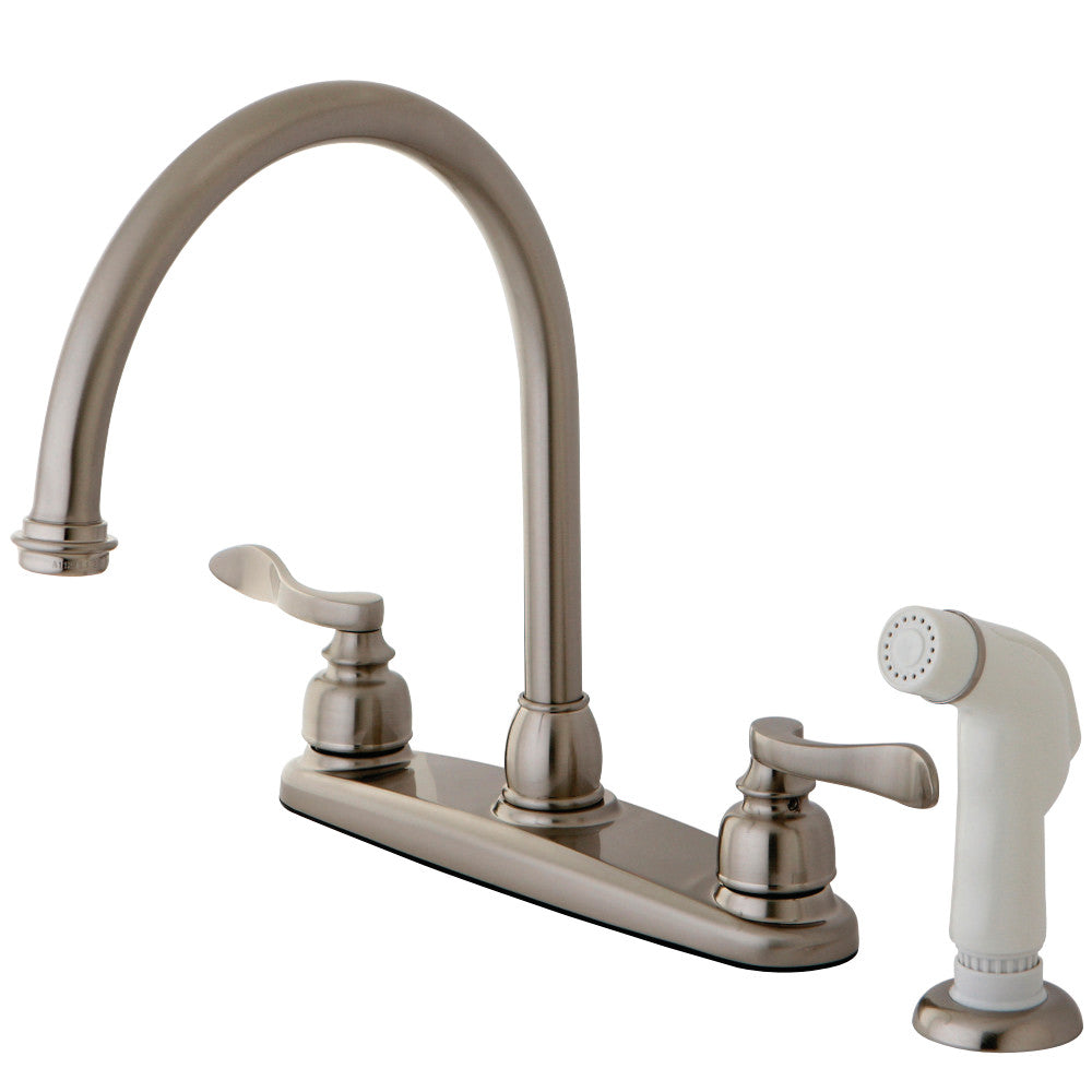 Kingston Brass KB8798NFL NuWave French Centerset Kitchen Faucet, Brushed Nickel - BNGBath