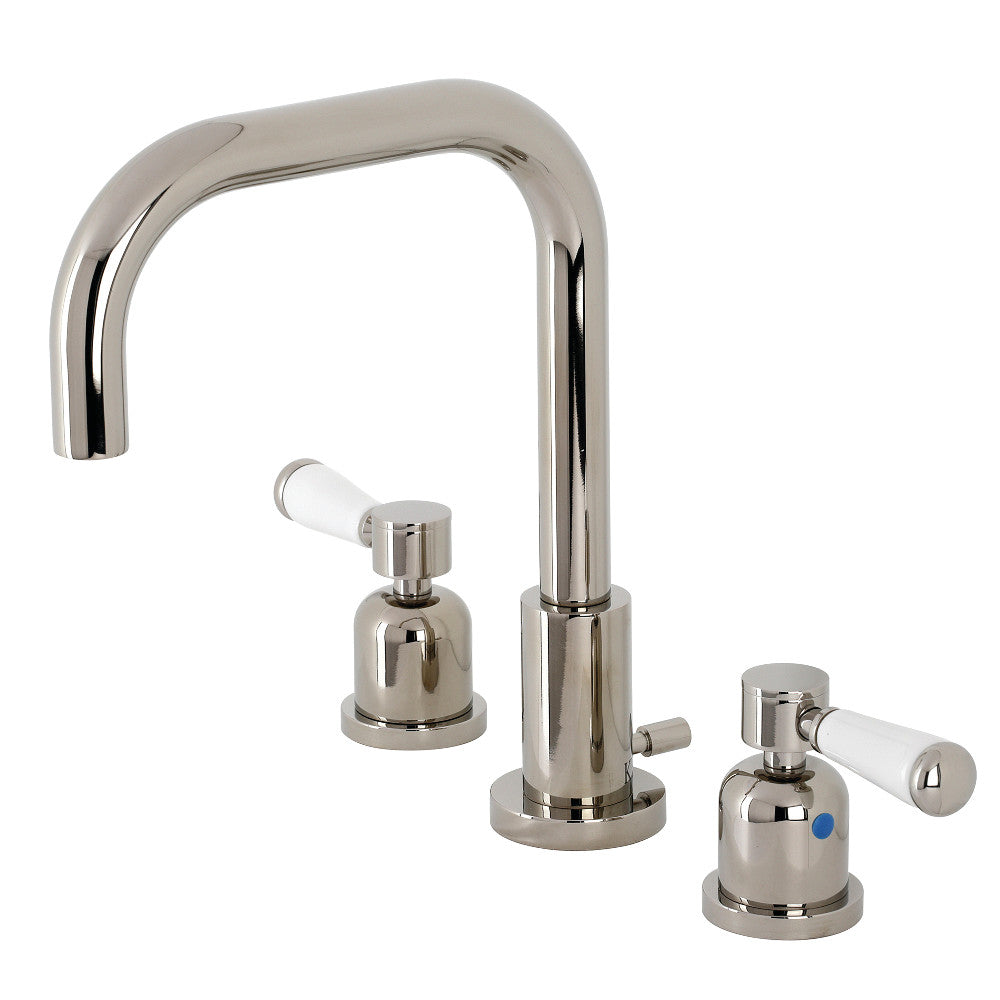 Kingston Brass FSC8939DPL Paris Widespread Bathroom Faucet with Brass Pop-Up, Polished Nickel - BNGBath