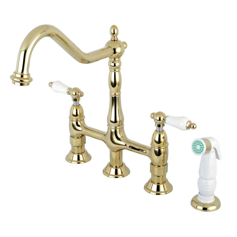 Kingston Brass Heritage Bridge Kitchen Faucets - BNGBath