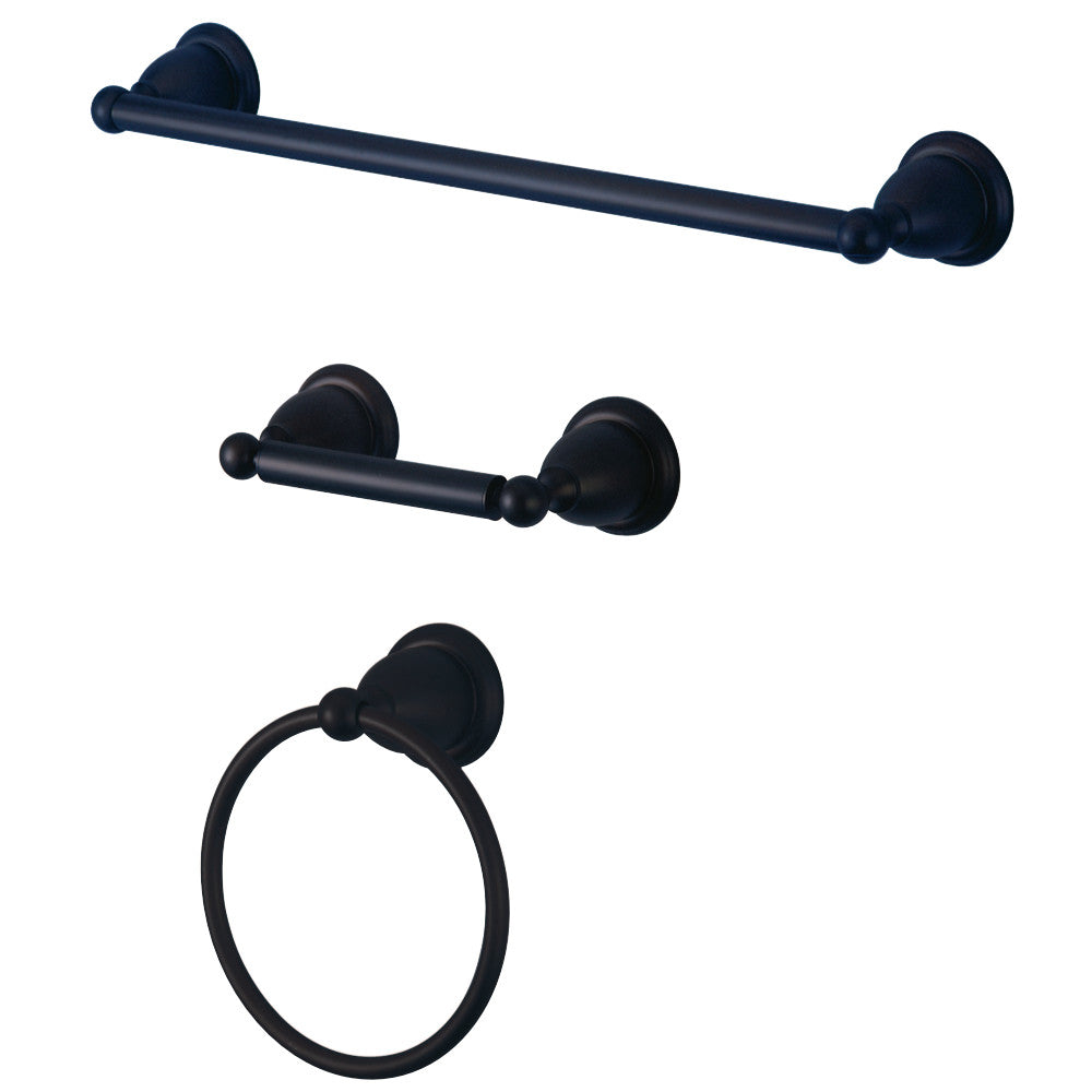 Kingston Brass BAK175148ORB 3-Piece Bathroom Accessory Set, Oil Rubbed Bronze - BNGBath