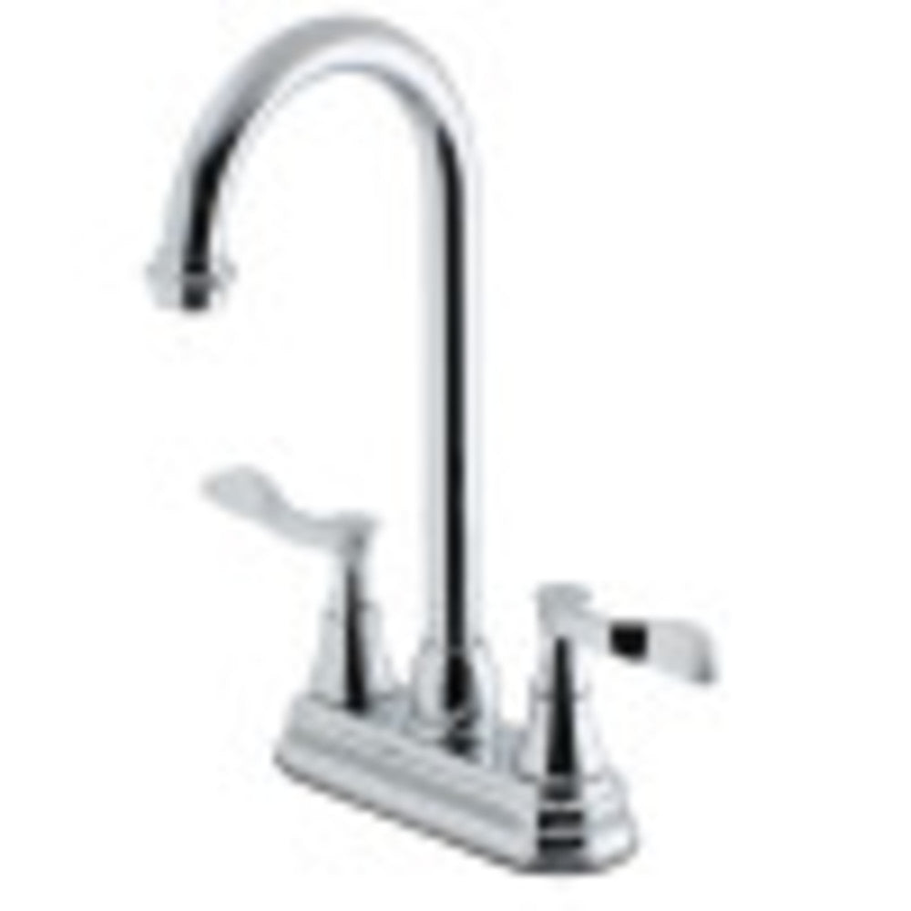 Kingston Brass KS2461CFL 4-Inch Centerset Bar Faucet, Polished Chrome - BNGBath