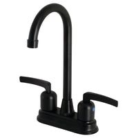 Thumbnail for Kingston Brass KB8490EFL Centurion Bar Faucet, Matte Black - BNGBath