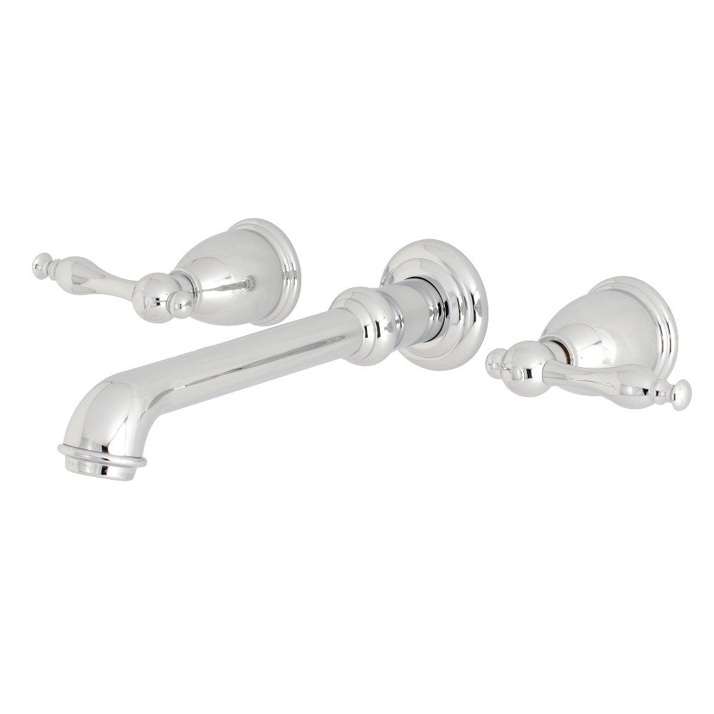 Kingston Brass KS7121NL Naples Two-Handle Wall Mount Bathroom Faucet, Polished Chrome - BNGBath