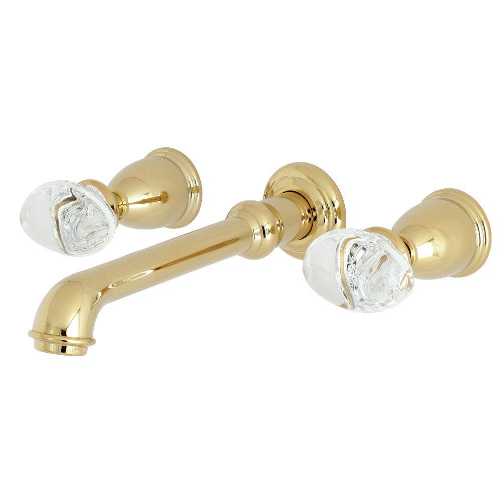 Kingston Brass KS7122WVL 8-Inch Center Wall Mount Bathroom Faucet, Polished Brass - BNGBath