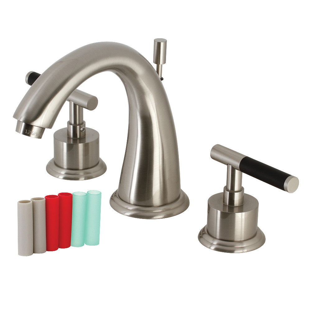 Kingston Brass KS2968CKL Kaiser Widespread Bathroom Faucet with Brass Pop-Up, Brushed Nickel - BNGBath