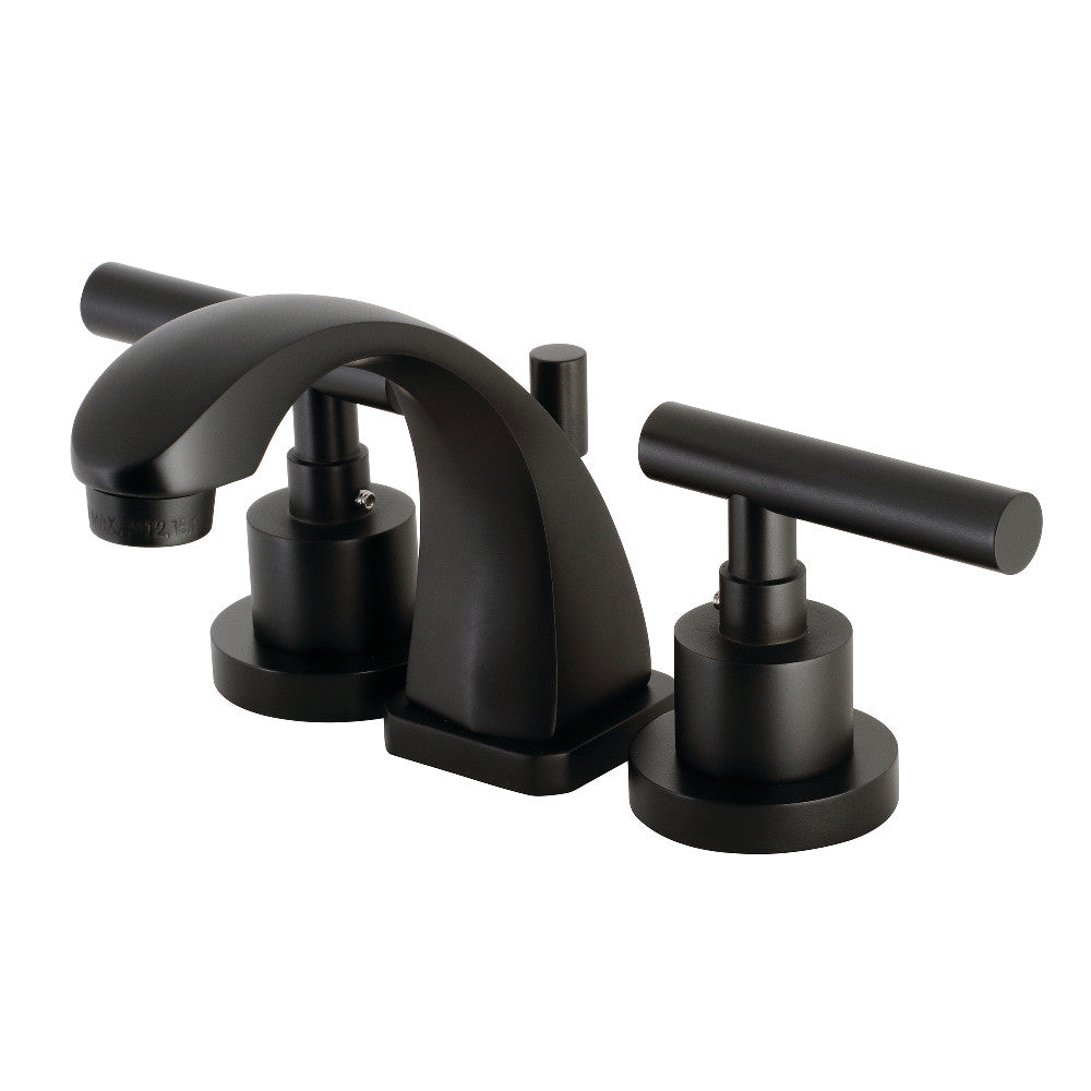 Kingston Brass KS4940CML Manhattan 8 in. Widespread Bathroom Faucet, Matte Black - BNGBath